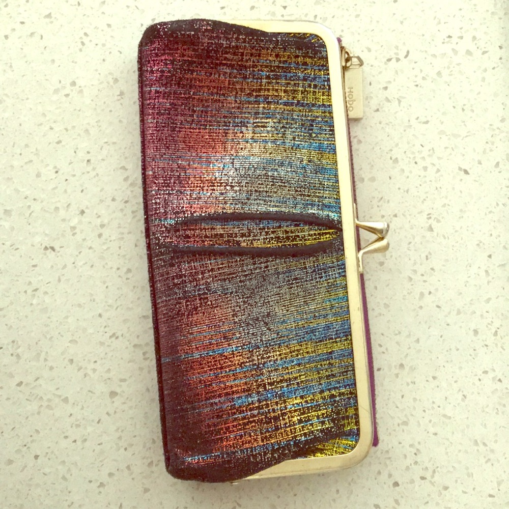 Hobo Vera Wallet Iridescent Stripe